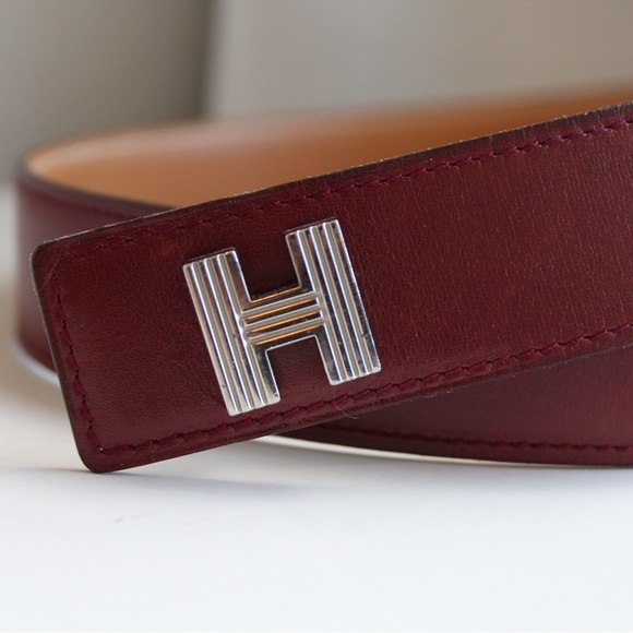 Authentic Hermés Maroon Belt - Picture 7 of 7
